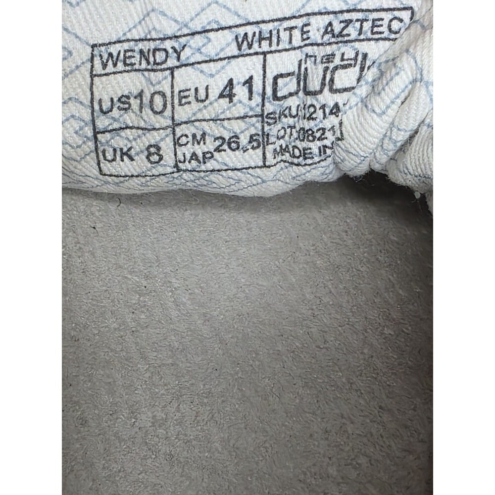Hey Dude Wendy White Aztec Loafers Women Sz 10 Casual Comfort Active Boho Shoes - Picture 8 of 8